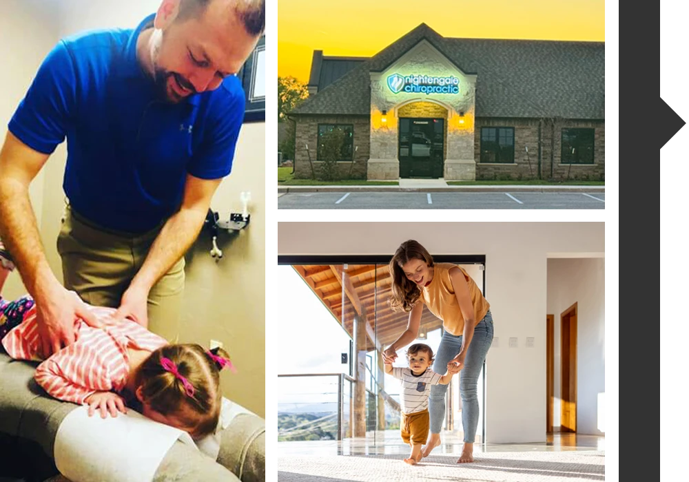 Chiropractor Edmond OK Devin Nightengale With Patient And Building